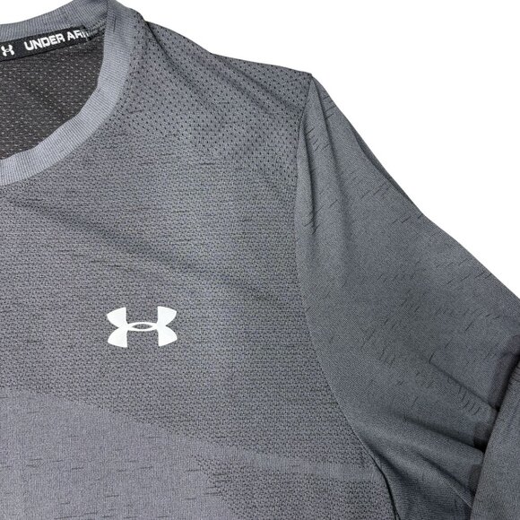 Under Armour Seamless Tee Long Sleeve Shirt Mens XL Gray Lightweight Performance - Picture 4 of 5